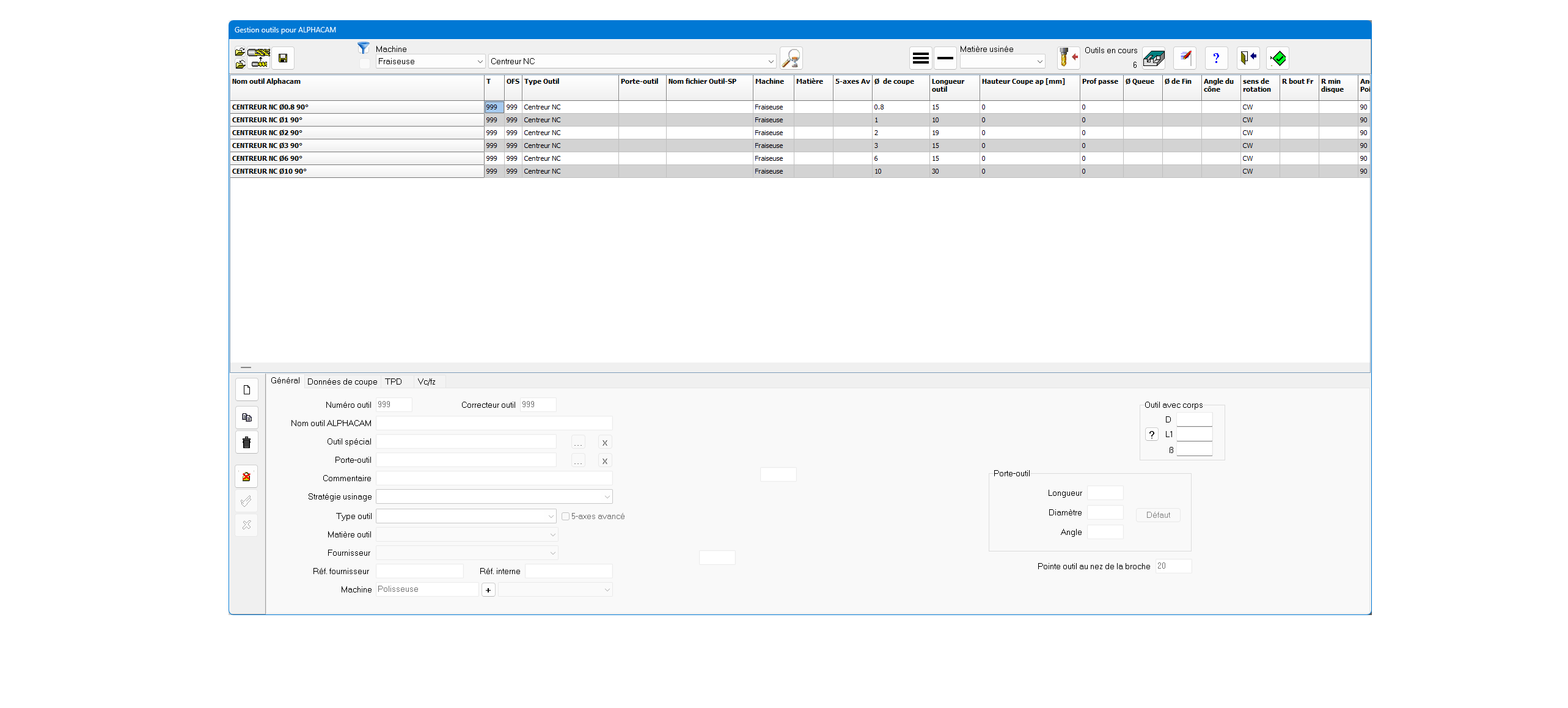 Gestion outils