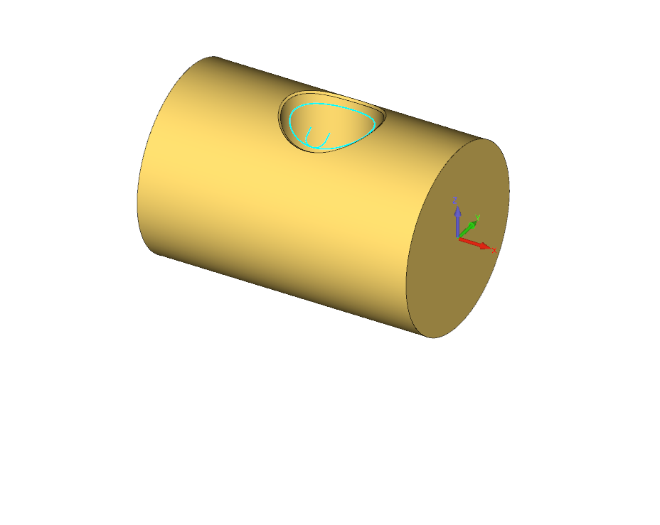 Anglage sur une face cylindrique